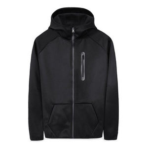 เสื้อฮู้ดซิปหนาแบบใหม่ล่าสุดสำหรับผู้ชาย เสื้อผ้าจ็อกเกอร์พิมพ์ลายตามสั่ง พร้อมงานปักลายเรียบง่าย ผลิตจากผ้าโพลีเอสเตอร์ - Product Image 1