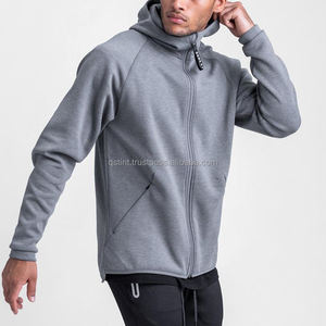 Sudadera deportiva unisex QST de otoño, informal, con cremallera completa, capucha, ajuste holgado, bordada, de algodón antipilling. - Product Image 6