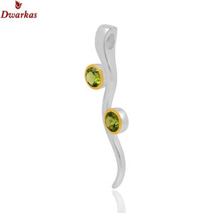 Clásico 925 plata esterlina dos tonos citrino piedra preciosa colgante fiesta regalo joyería chapado en oro joyería hombres mujeres - Product Image 5