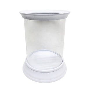 ชุดเชิงเทียนอลูมิเนียมและแก้ว2ชิ้นที่ใส่เทียนทรงเรียวขนาดเล็กสีนิกเกิลสำหรับตกแต่งงานแต่งงาน - Product Image 4