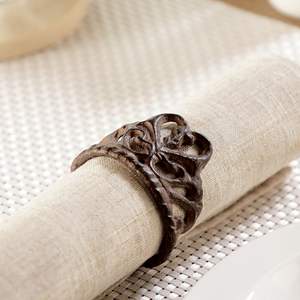 Handmade metal napkin ring holder perfect for rustic farmhouse <b>table</b> setting decor in kitchen restaurant cafe hotel <b>buffet</b> - Product Image 6