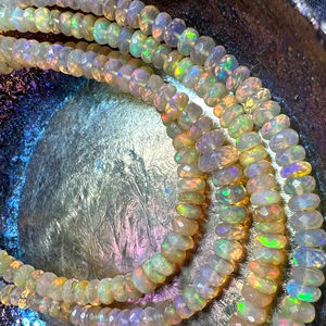 ขายลูกปัดโอปอลหลากสีจากเอธิโอเปียนหลากสีลูกปัดพลอย4-7มม. รูปทรงกลมของเอธิโอเปียธรรมชาติแบบไฟหลายจุด - Product Image 1