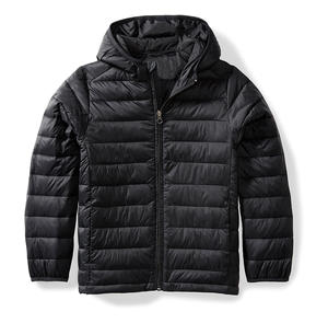 OEM Manufacturer New Men's Hooded Coated Puffer <b>Jacket</b> Black Quilted Design Waterproof Windproof High Street Style - Product Image 1