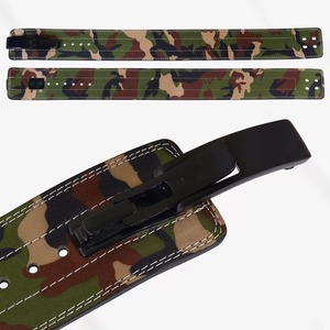 Ceinture de musculation en cuir respirant à boucle à levier camouflage, dernière conception, vente chaude, personnalisable, robuste, pour la compression et l'entraînement - Product Image 4