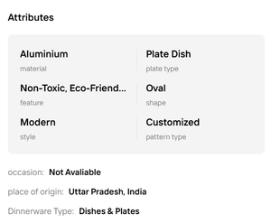 Plato de Aluminio con Diseño de Doble Huevo, Moderno y Decorativo, para Decoración de Mesa de Boda, Último Diseño 2023 - Product Image 2