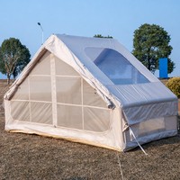 Tente de camping gonflable, grande tente familiale, imperméable, installation rapide automatique, tente de glamping, 8+8 places avec pompe à air