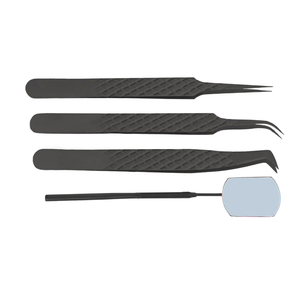 Pince à épiler de volume en acier inoxydable noir de haute qualité pince à épiler d'extension de cils avec pointe pointue de logo personnalisé - Product Image 5