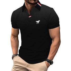 100% algodón de manga corta antiarrugas camisetas para hombres Polo hombres Casual Polo verano hombres manga corta Tops Polo camisa - Product Image 2
