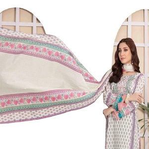 Tawakkal-traje formal de tela para mujer, traje de 3 piezas de tela para el césped, de la India, Shalwar Kameez - Product Image 1