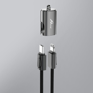 Cable 2 en 1 de 30 cm PD 35 W de C a IP CB-327CL Negro Carga Súper Rápida de 3 A Cargador de Cobre Puro para Celular Compatible con PD 100 W - Product Image 2