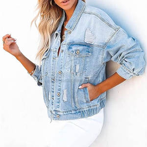 Vêtements d'hiver Femmes Jeans Veste Design Personnalisé Imprimé Femmes Jeans Veste Top Vente Femmes Jeans Veste - Product Image 6