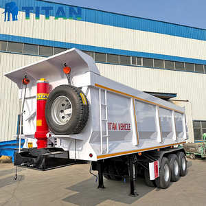 Remolque Volquete Hidráulico en Forma de U de 60 Toneladas TITAN Personalizado, Semirremolque Basculante de 3 Ejes en Venta en Sierra Leona - Product Image 4