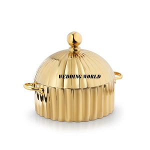 Calentador de comida de metal de excelente calidad Cazuela de diseñador hecha a mano superventas Nueva llegada Diseñador Nuevo calentador de comida de metal - Product Image 5