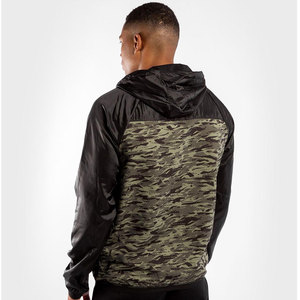 Sudadera con capucha de algodón 100% para hombre, con media cremallera y cuello alto, diseño patchwork, logotipo personalizado, OEM, estilo urbano, invierno, venta al por mayor - Product Image 3