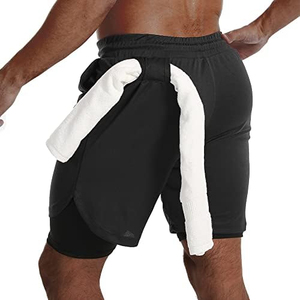 Pantalones cortos deportivos DryFit de 5 pulgadas OEM, pantalones cortos de poliéster de malla de alto rendimiento sólidos para correr, entrenamiento, transpirables, OEM personalizado - Product Image 2