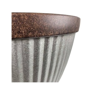 Florero de hierro con relieve de copo de nieve para el hogar, Cubo de Metal galvanizado, macetero, cubo, artículos de flores y decoración de jardín - Product Image 2