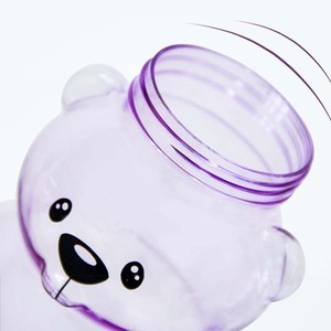 CASAMAX WL AD-0526 Botella de Plástico con Forma de Oso para Bebidas, 380 ml, para Niños, Viajes, Premium, Creativa, Moderna y Colorida - Product Image 4