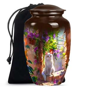 Urna de cremación de gato caprichosa, urna conmemorativa personalizada para cenizas, urna de recuerdo personalizable de 200 pulgadas cúbicas para Cat Love - Product Image 2