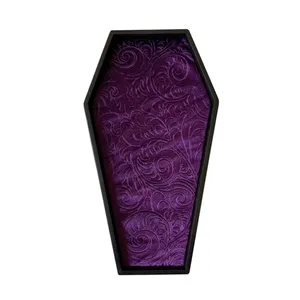 Gỗ Quan tài hình đồ trang sức đính hiển thị Khay cho đồ trang sức truy cập màu đen Matt Sơn Quan tài Pin Hội Đồng Quản trị với nhung nút chai Hội Đồng Quản Trị - Product Image 1