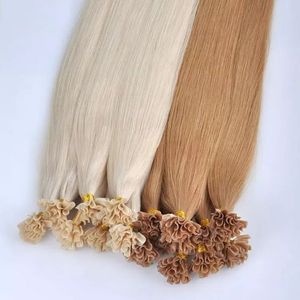 Extensión de cabello de punta plana color rubio 24 pulgadas recto sedoso 100% cabello virgen vietnamita - Product Image 2
