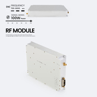 Amplificador de Potencia de Banda Ancha de 700-6000Mhz y 100W, Amplificador de Potencia de RF Portátil Personalizado con Módulo GAN y RS485 para Sistemas Anti-UAV FPV