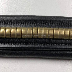 Bande de sourcils de cheval décorative sur mesure, design classique, chaîne vide en cuir véritable brun noir ou beige - Product Image 6