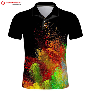 Hommes été décontracté pour chemise solide numérique imprimé Graffiti manches courtes haut en jersey couleurs personnalisées et Logo respirant séchage rapide - Product Image 2