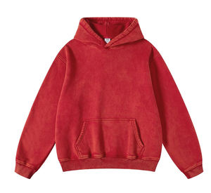 Sudadera con capucha universitaria de algodón pesado al por mayor con logotipo personalizado bordado Puff impresión piedra ácido lavado cremallera diseño - Product Image 2