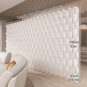 Paravent de séparation de pièce pliable et rétractable, panneau en papier épaissi, écran pour la séparation de pièce, décoration moderne - Product Image 6