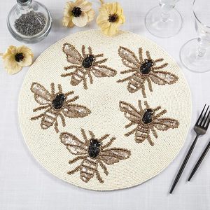 Napperon perlé Modern Garden Buzz pour les fêtes de mariage utilisées tous les jours Nouvel An Noël Impressionnez votre invité - Product Image 2