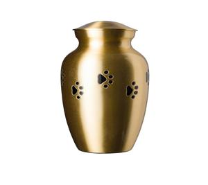 Golden Finish Metal Aluminium Metal <b>Pet</b> <b>Urn</b> for Dog Cats <b>Ashes</b> in Enamel Finished in Wholesale Prices in Export Quality - Product Image 1