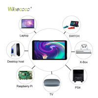 Moniteur portable Wisecoco 5,5 pouces, deuxième écran LCD pour ordinateur portable, écran tactile multipoint FHD, pour jeux et appareils portables