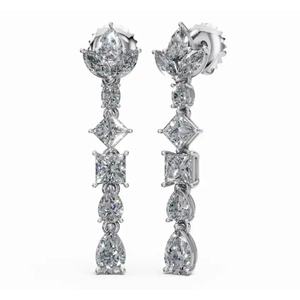 Pendientes de Diseño de Alta Calidad en Oro de 18 Quilates con Luminiscencia en Capas, Corte Marquesa, Ovalado y Pera, Joyería Cultivada en Laboratorio, Venta al por Mayor B2B - Product Image 1