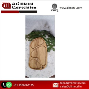 Bandeja de madera decorativa con diseño de Arte Moderno de color oscuro, buena venta para bodas, incluye cuencos, tazas, plato - Product Image 6
