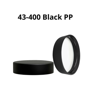 Tapa de rosca negra de aluminio y plástico 43-400, antiderrame, para frascos y botellas de cosméticos, fabricante de Vietnam - Product Image 5