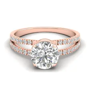 हीरे की अंगूठी गहने 18k गुलाब गोल्ड लक्जरी नई डिजाइन ठोस सोने के साथ ठीक गहने असली हीरे की अंगूठी महिलाओं के लिए गहने