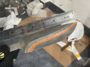Línea de cobre hecha a mano Damasco hoja en blanco diseño de cuchillo para hacer cuchillos personalizados - Product Image 3