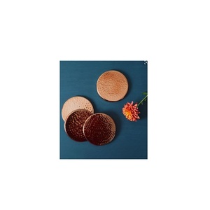 Posavasos de cobre hecho a mano, diseño martillado hecho de cobre puro con mesa decorativa de forma redonda, venta directa de fábrica - Product Image 5