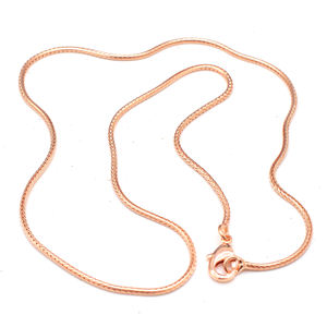 Unisex Solid Copper <b>Snake</b> Link Chain Necklace Christian Religious Party <b>Jewelry</b> with Sizes 16 to 30 Inches - Product Image 3