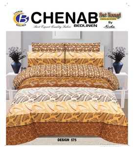 ผ้าปูที่นอนสไตล์ปากีสถานพร้อมหมอน2ใบผ้าปูที่นอนผ้าฝ้ายพิมพ์ลายดอกไม้ผ้าปูเตียงคุณภาพสูงของปากีสถาน - Product Image 2