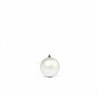 Boules de Noël argentées 4 pièces 10 cm, boules métalliques en plastique, décorations d'arbre suspendues, fabrication industrielle Optima Trade Srl