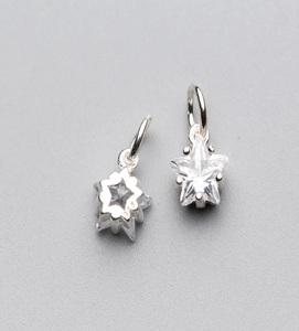 Charmes chrétiens simples et classiques en forme d'étoile, en argent sterling 925, plaqués or, bijoux fins pour les occasions de fête - Product Image 2