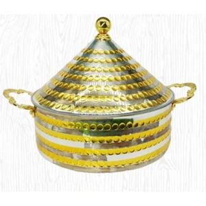 Casserole en acier inoxydable de qualité supérieure avec design doré Vaisselle fantastique Pot de service alimentaire Casserole pour la meilleure vente - Product Image 2