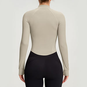 Chaqueta Deportiva para Mujer, para Correr al Aire Libre, con Cierre, para Yoga y Fitness, de Alta Calidad, con Logotipo Personalizado, Ajustada, con Cierre Completo - Product Image 2