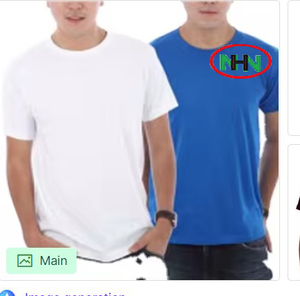 T-shirt en soie unisexe 100 coton, 2 pièces, 150g/m2, g/m2, imprimé avec logo et images, quantité décontractée - Product Image 1