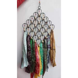 Adorno de Pared en Forma de Lágrima de Hierro Reciclado, Estilo Boho, Diseño Abstracto Hecho a Mano, Atrapasueños, Artesanía Metálica India para Decoración Diwali - Product Image 4