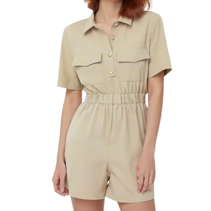 Mono de verano personalizable para mujer, ropa lavable sostenible del fabricante de Vietnam OEM/ODM - Product Image 3