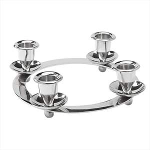 Polished Finished <b>Candlestick</b> Holder with 4 Arms Gold Plated Tableware Wedding Centerpiece Modern Candle Holder for Christmas - Product Image 3