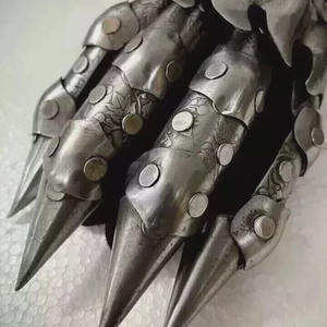 Gants médiévaux Armure en acier Gantelets de costume portables Cadeau de jeu de rôle - Product Image 3