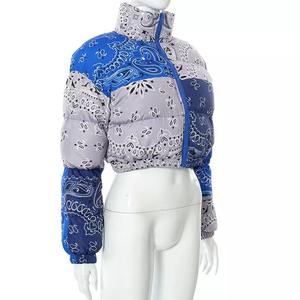 Veste matelassée à col montant unisexe personnalisée 2022 avec bandana, imperméable, coupe-vent, écologique, en nylon, pour l'hiver - Product Image 2